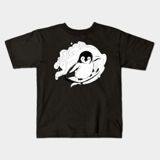 Baby Penguin Surfing Kids T-Shirt